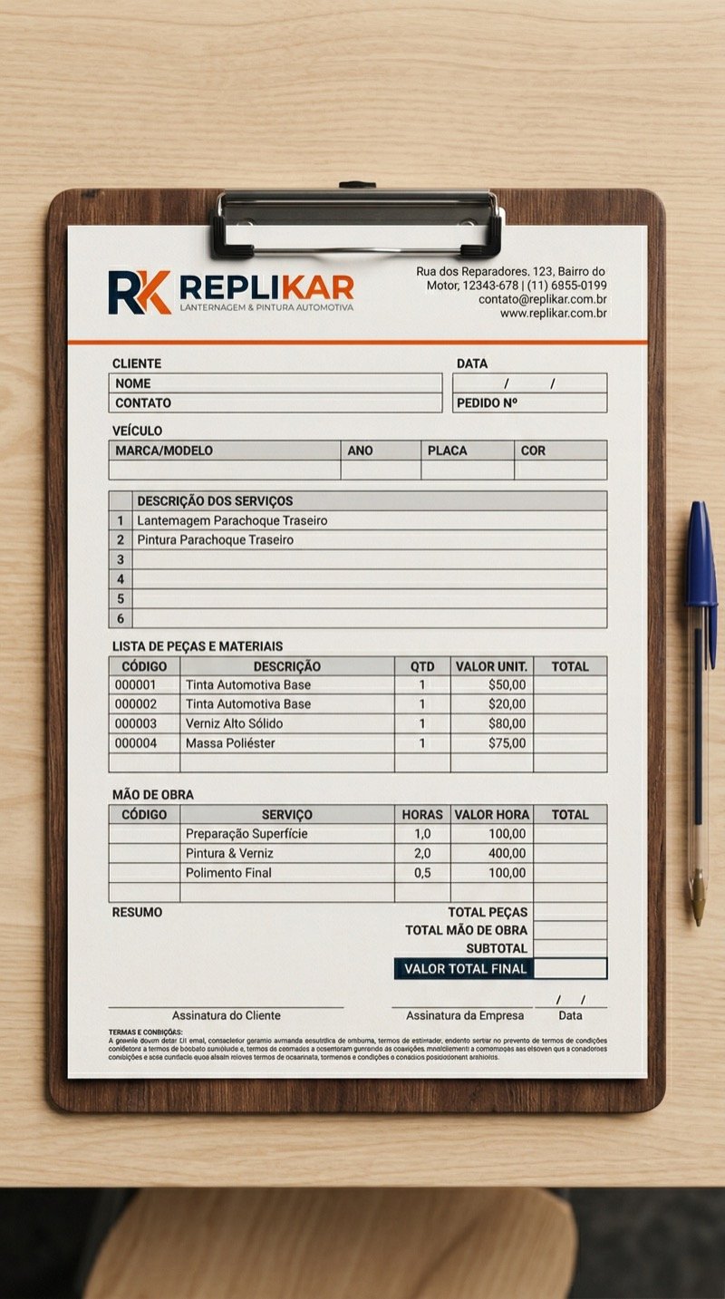 Ordem de serviço RepliKar