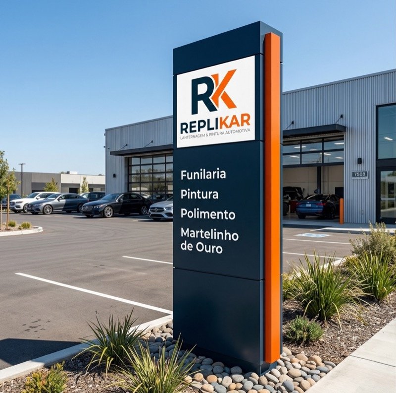 Placa entrada totem RepliKar